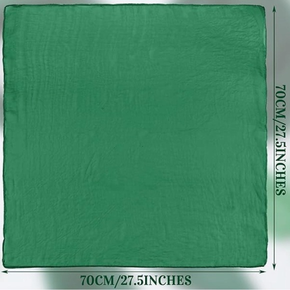 Green Chiffon Scarf NWOT - Picture 3 of 5